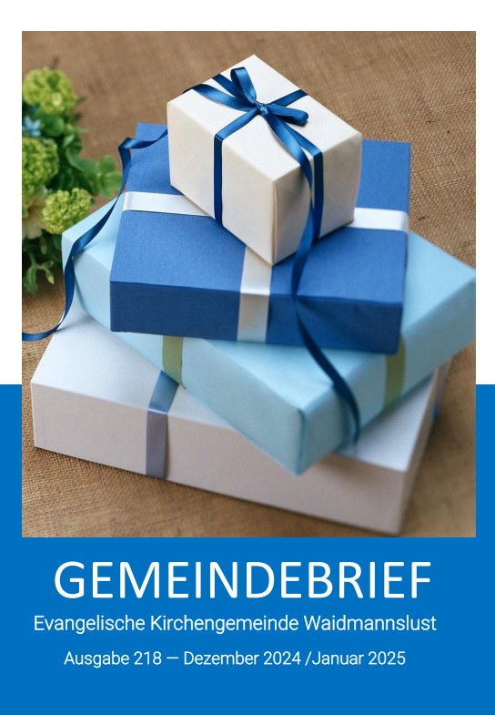 Foto Titelblatt Gemeindebrief Waidmannslust Dezember 2024/Januar 2025