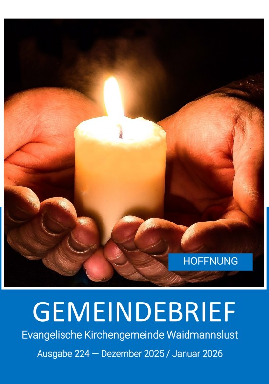 Foto Titelblatt Gemeindebrief Waidmannslust Dezember 2025 / Januar 2026
