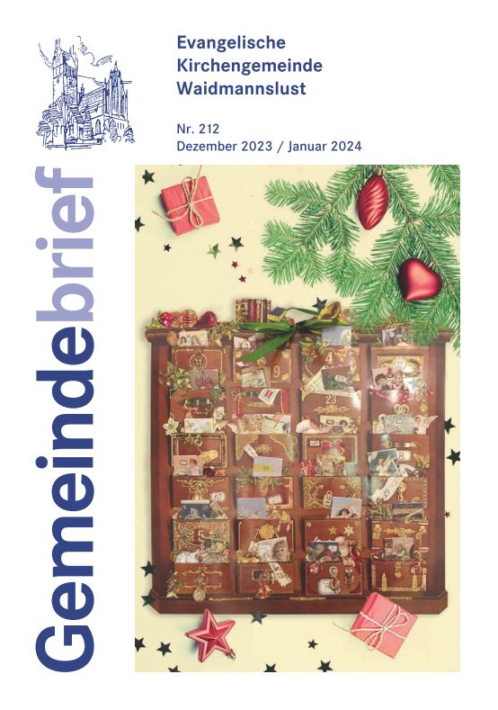 Foto Titelblatt Gemeindebrief Waidmannslust Dezember 2023/Januar 2024