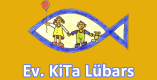Logo der Kita Lübars: Ein Fisch mit 2 Kindern im Inneren