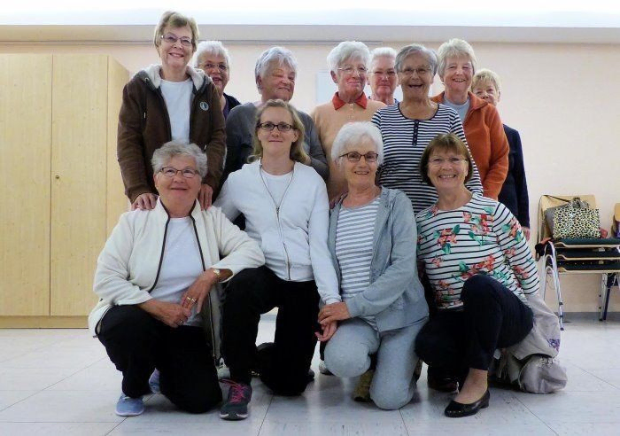 Gruppenfoto der Montags-Gymnastikgruppe Lübars